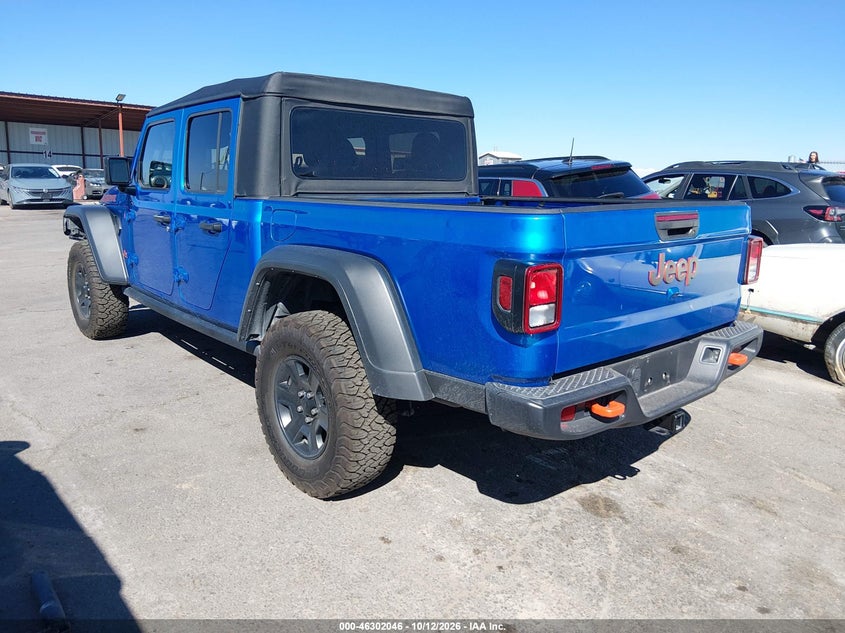 Vin: 1c6jjteg1ml598037, lot: 46802245, jeep gladiator mojave 4x4 20213