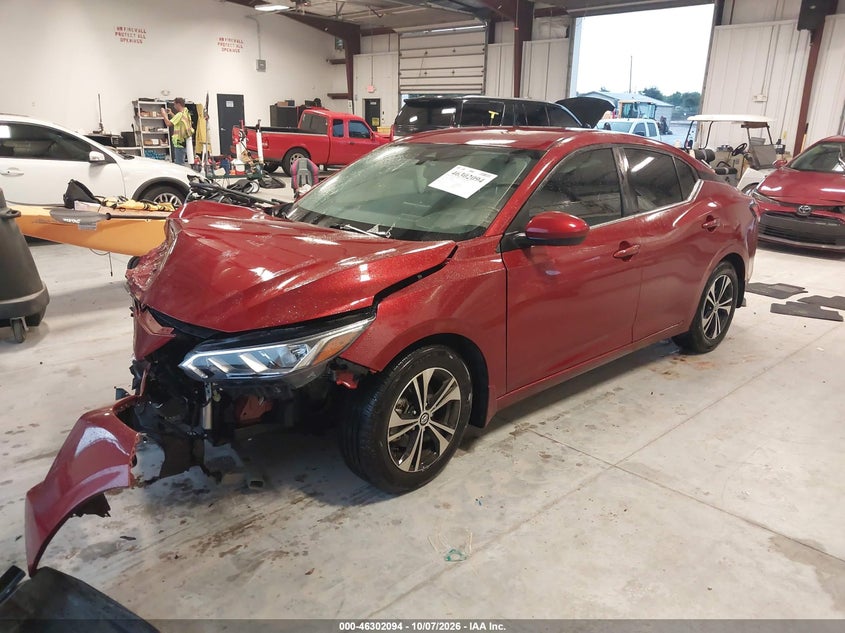 Vin: 3n1ab8cv3ny207969, lot: 46802293, nissan sentra sv xtronic cvt 20222