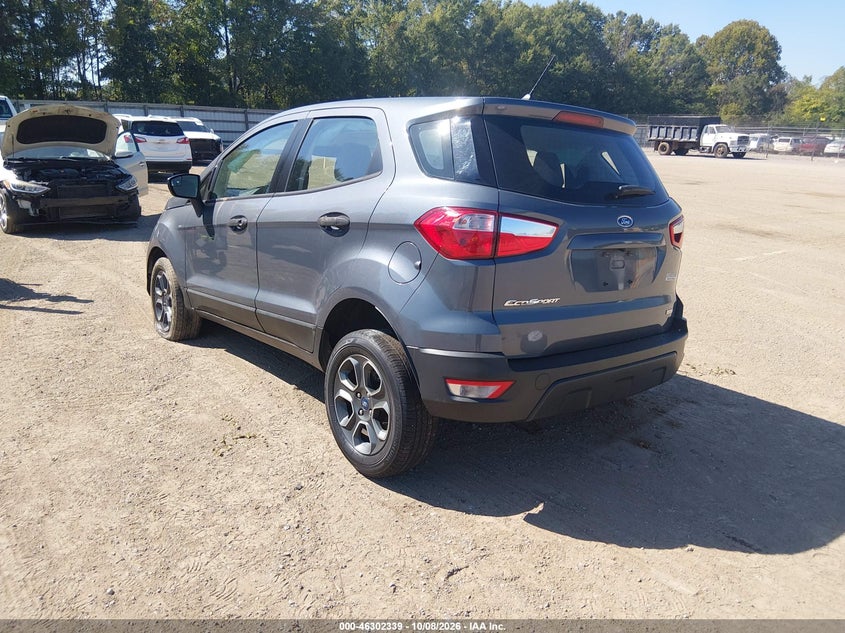 Vin: maj3p1re4jc184393, lot: 46802538, ford ecosport s 20183