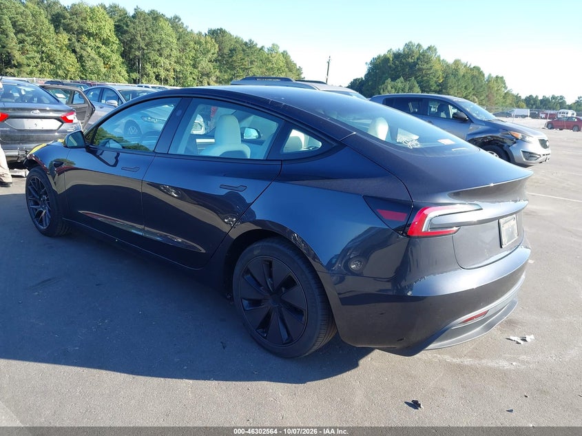 Vin: 5yj3e1ea1rf831625, lot: 46802763, tesla model 3 long range dual motor rear-wheel drive/rear-wheel drive 20243