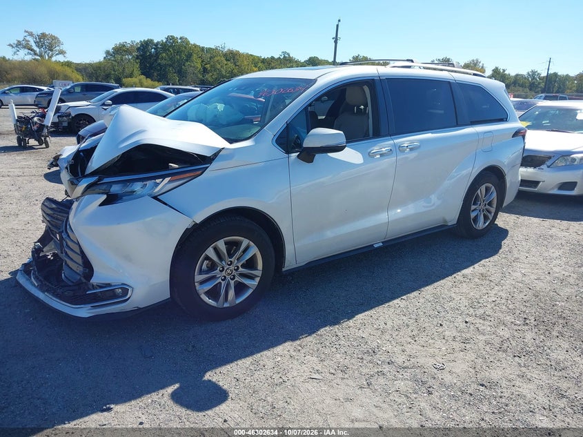 Vin: 5tdzskfc0ns052621, lot: 46802833, toyota sienna limited 20222