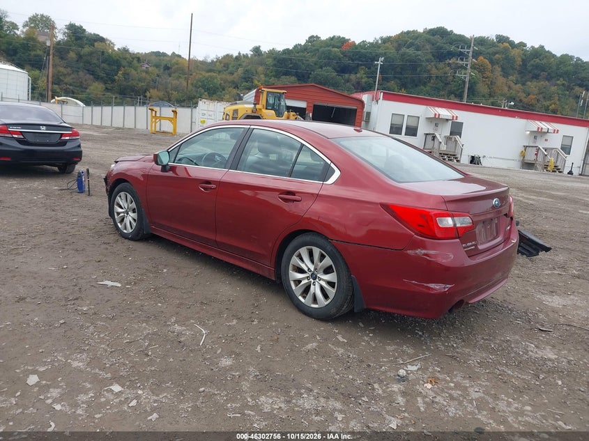 Vin: 4s3bnbe68f3020345, lot: 46802955, subaru legacy 2.5i premium 20153