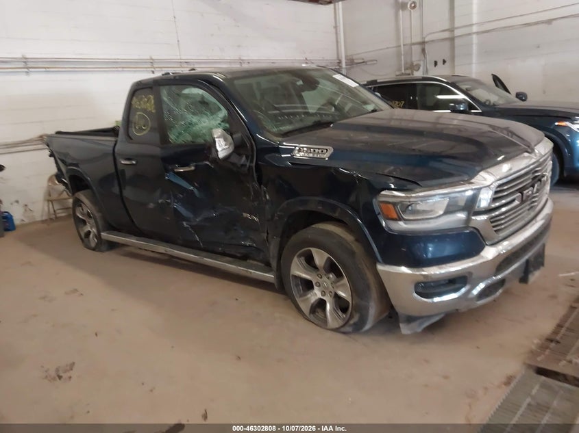 Vin: 1c6srfdt1ln220168, lot: 46803007, ram 1500 laramie  4x4 6'4 box 20201