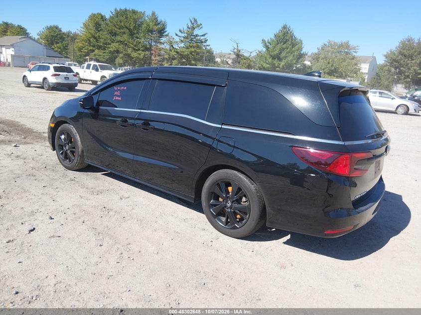 Vin: 5fnrl6h77rb066370, lot: 46803047, honda odyssey sport 20243
