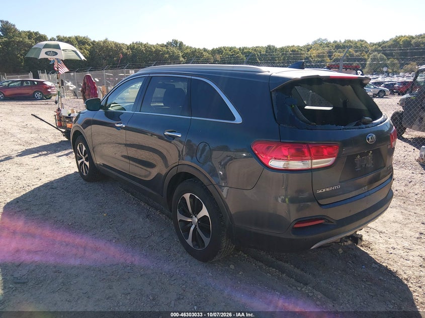 Vin: 5xyphda54gg100857, lot: 46803232, kia sorento 3.3l ex 20163
