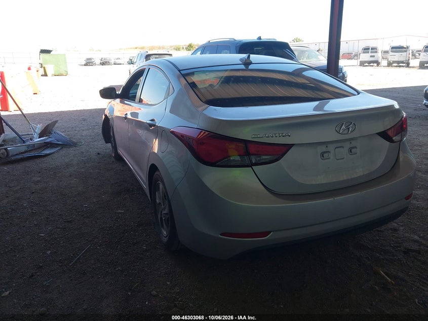 Vin: kmhdh4ae5eu215445, lot: 46803267, hyundai elantra se 20143
