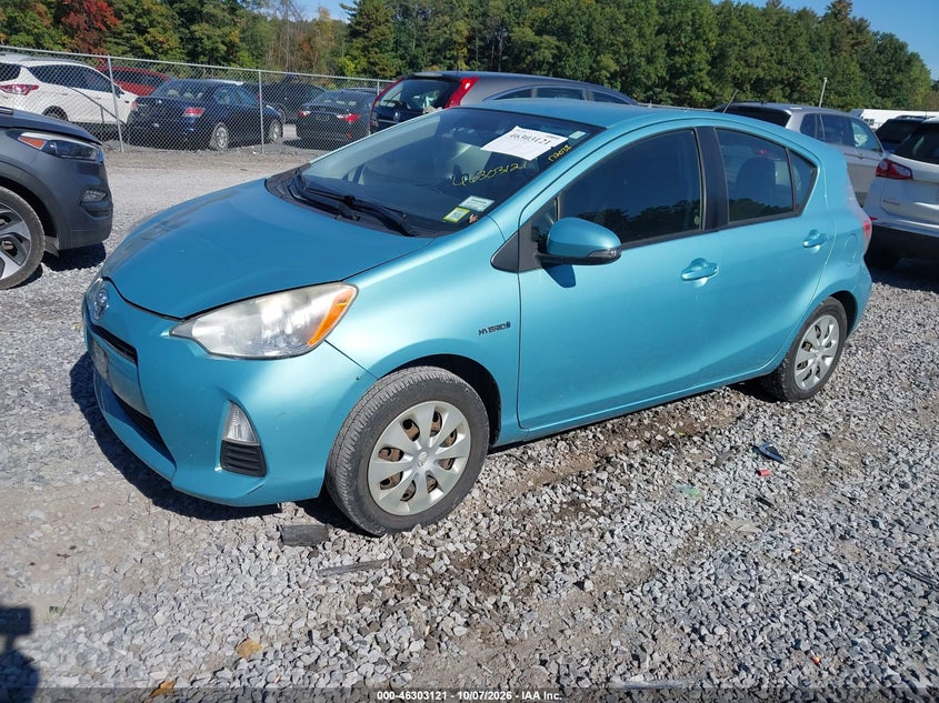 Vin: jtdkdtb37d1057253, lot: 46803320, toyota prius c two 20132