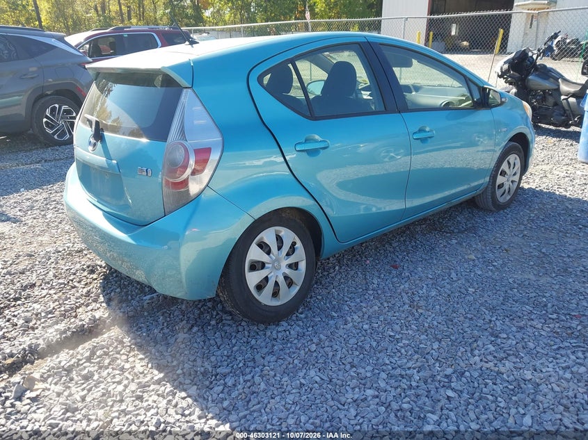 Vin: jtdkdtb37d1057253, lot: 46803320, toyota prius c two 20134