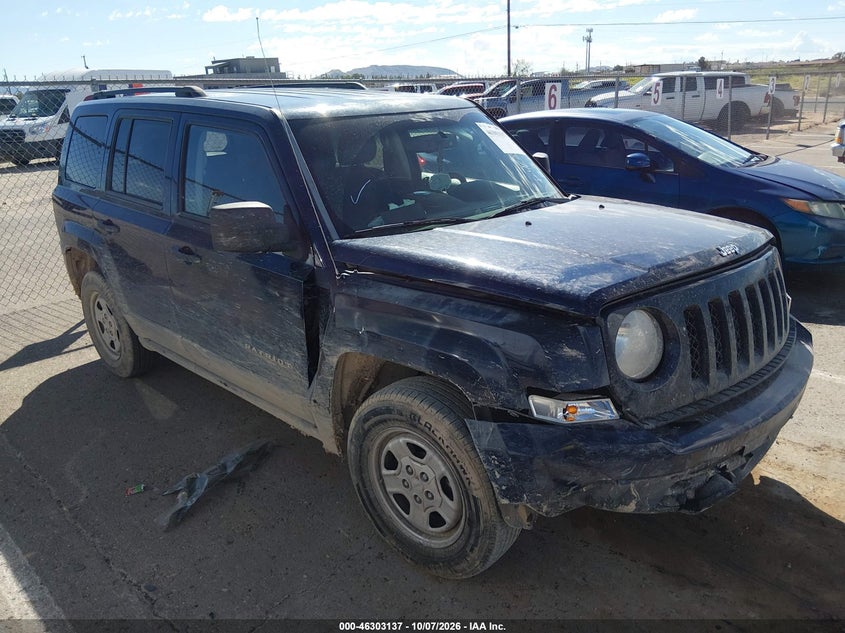 Vin: 1c4njpbb5gd602809, lot: 46803336, jeep patriot sport 2016 img_1