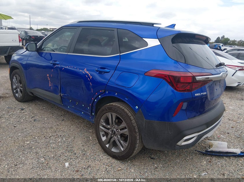 Vin: kndeu2aa8n7345613, lot: 46803347, kia seltos s 20223