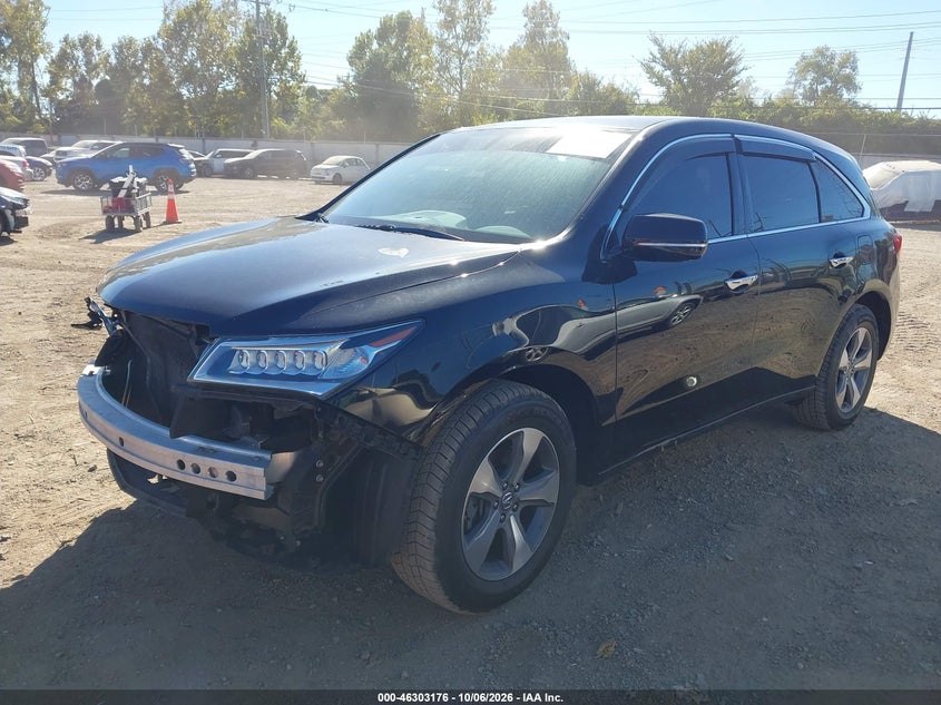 2014 Acura Mdx, Удар спереди, IAAI, VIN 5FRYD4H24EB031473 — фото 2