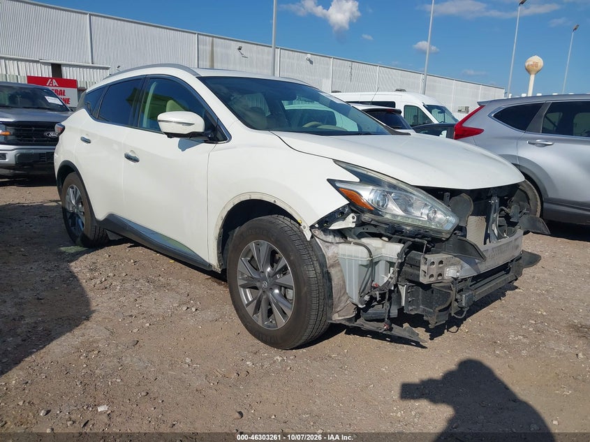 Vin: 5n1az2mg9fn241480, lot: 46803460, nissan murano sl 20151
