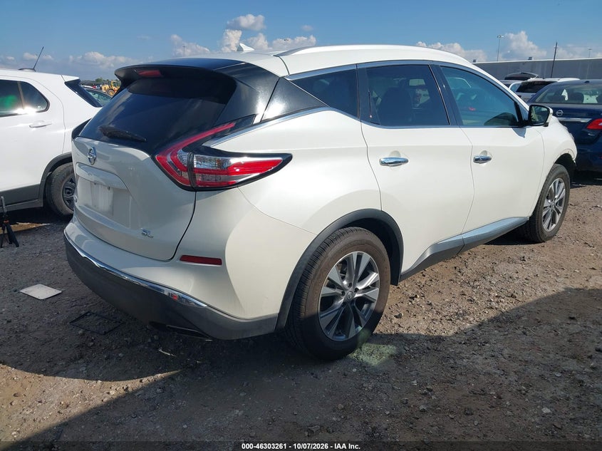 Vin: 5n1az2mg9fn241480, lot: 46803460, nissan murano sl 20154