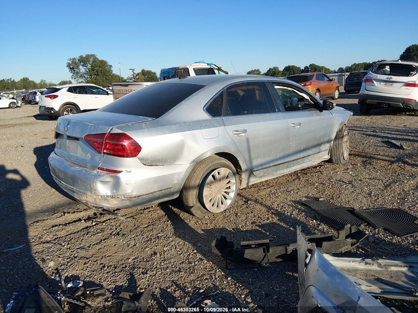 Vin: 1vwbs7a37gc065874, lot: 46803464, volkswagen passat 1.8t se 20164