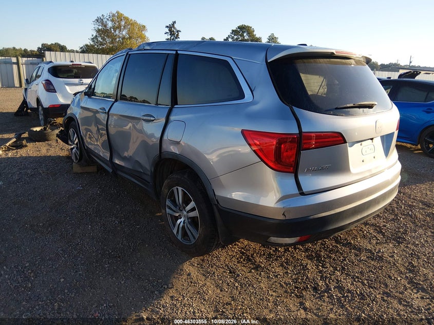 Vin: 5fnyf5h56gb025804, lot: 46803754, honda pilot ex-l 20163