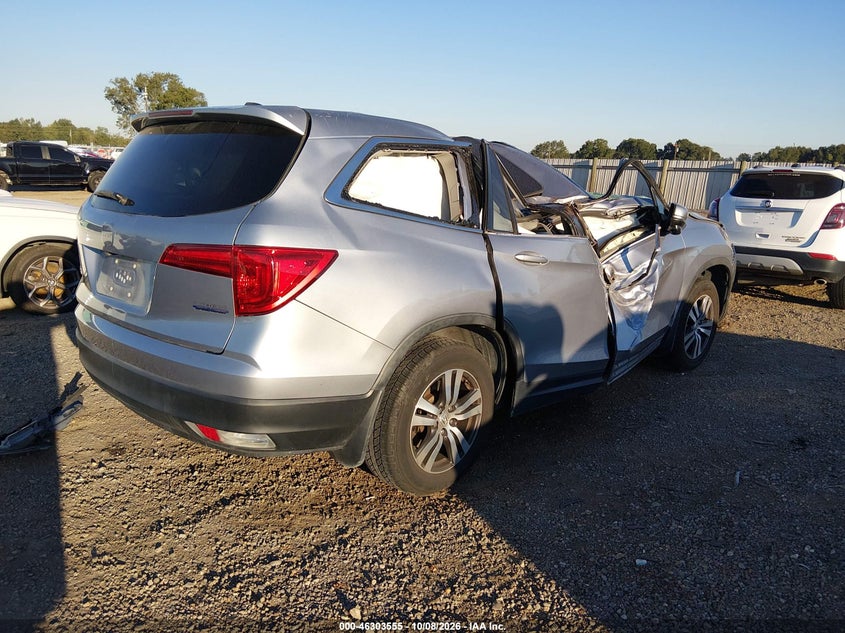Vin: 5fnyf5h56gb025804, lot: 46803754, honda pilot ex-l 20164