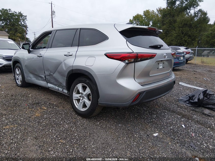 Vin: 5tdkdrah1ps510502, lot: 46803780, toyota highlander le 20233