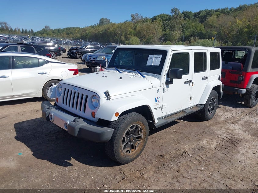 Vin: 1c4hjweg8dl627154, lot: 46803788, jeep wrangler unlimited sahara 20132