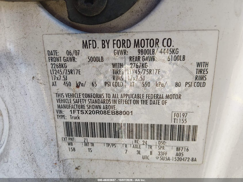 2008 FORD F-250 LARIAT/XL/XLT · Фото 9
