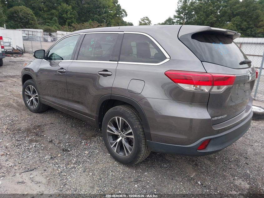 Vin: 5tdzzrfh5hs218975, lot: 46803878, toyota highlander le 20173