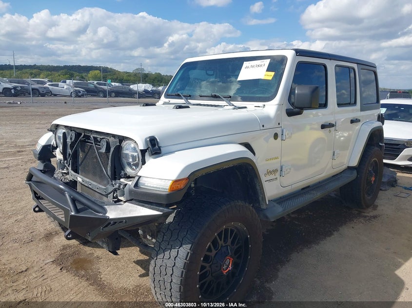 Vin: 1c4hjxeg2jw167523, lot: 46804002, jeep wrangler unlimited sahara 4x4 20182