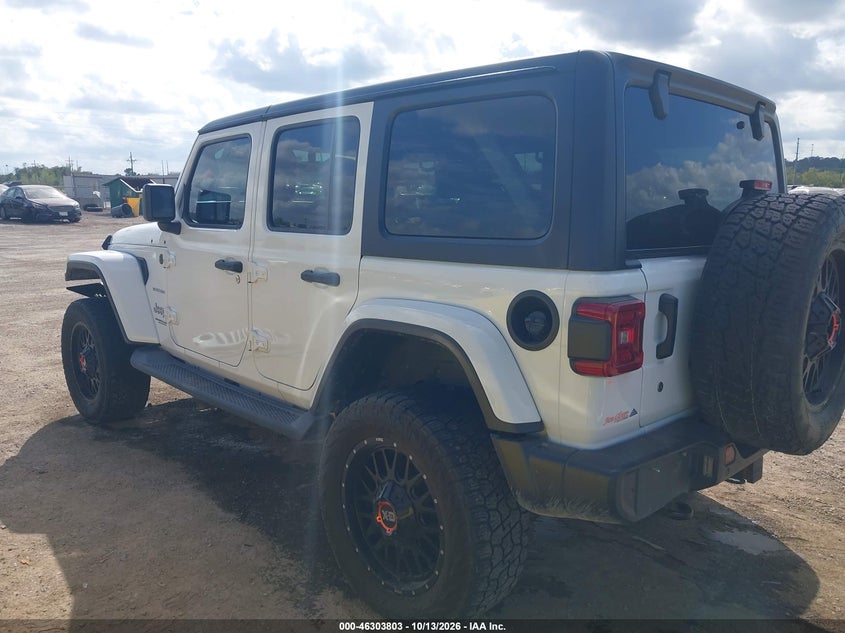 Vin: 1c4hjxeg2jw167523, lot: 46804002, jeep wrangler unlimited sahara 4x4 20183