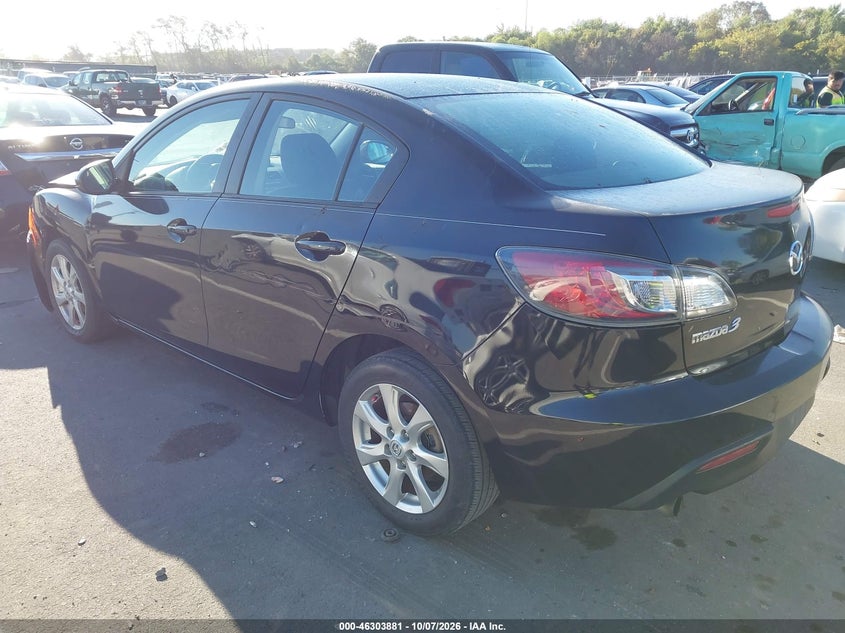 Vin: jm1bl1vf8b1385761, lot: 46804080, mazda mazda3 i touring 20113