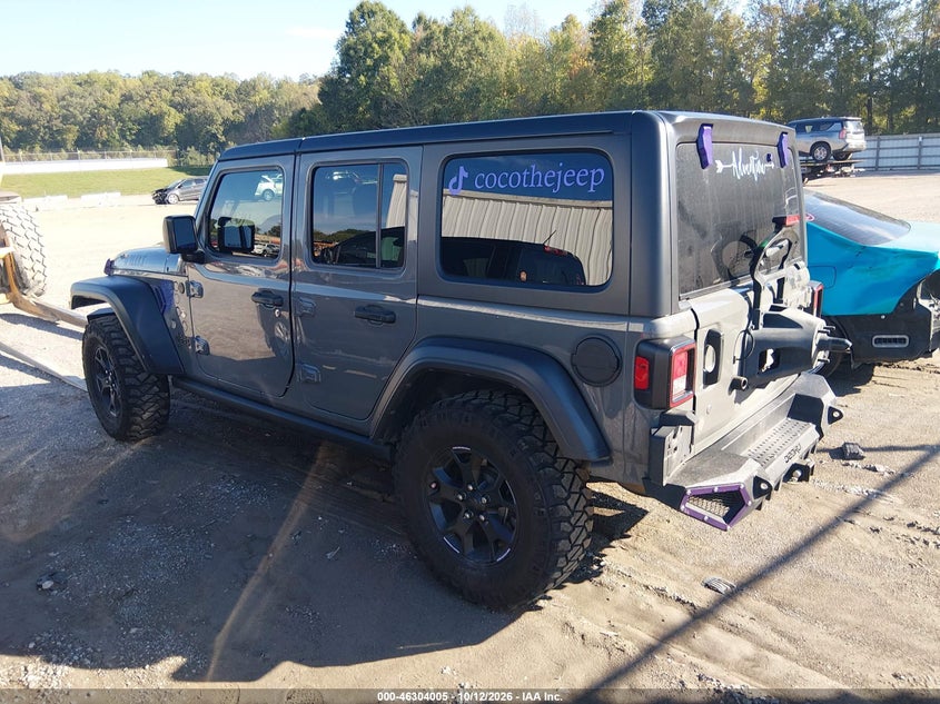 Vin: 1c4hjxdg8mw513421, lot: 46804204, jeep wrangler unlimited willys sport 4x4 20213