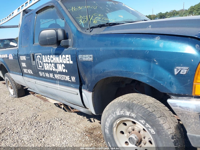 FORD F250 1999 VIN 1FTNX21L9XEE43654