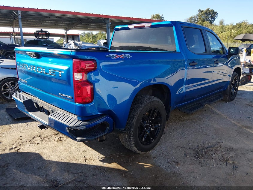 Vin: 3gcpdbek4pg113027, lot: 46804222, chevrolet silverado 1500 4wd  short bed custom 20234