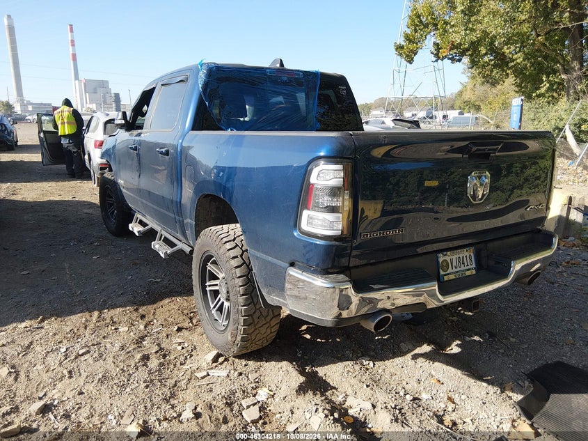Vin: 1c6srfft6mn566604, lot: 46804416, ram 1500 big horn  4x4 5'7 box 20213