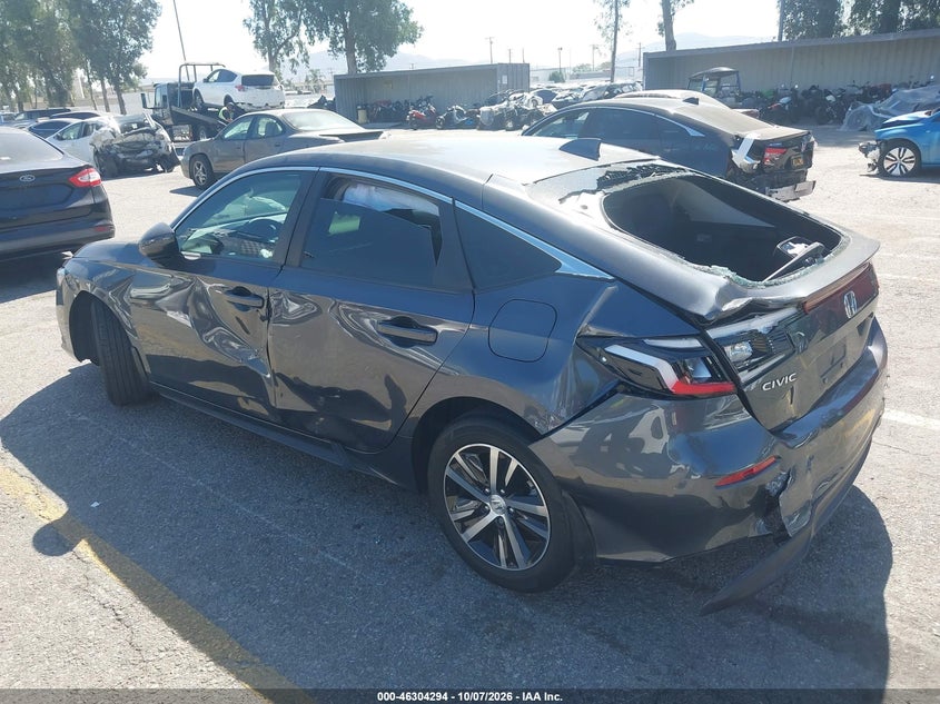 Vin: 19xfl2h51re016256, lot: 46804493, honda civic lx 20243