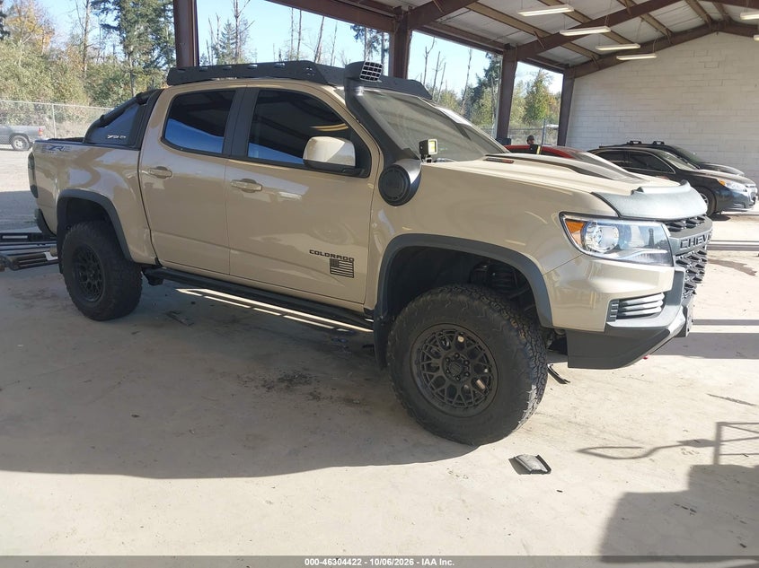 Vin: 1gcptee15m1168625, lot: 46804621, chevrolet colorado 4wd  short box zr2 20211