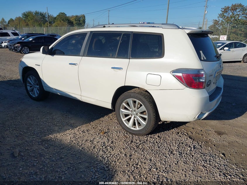TOYOTA HIGHLANDER HYBRID 2009 VIN JTEEW41A692031821