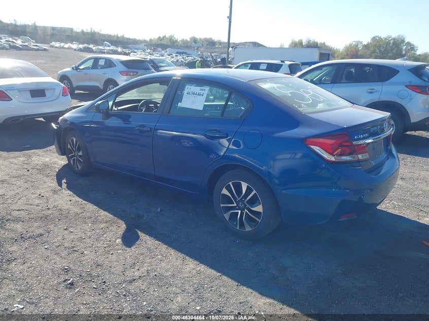Vin: 19xfb2f8xfe219609, lot: 46804663, honda civic ex 20153