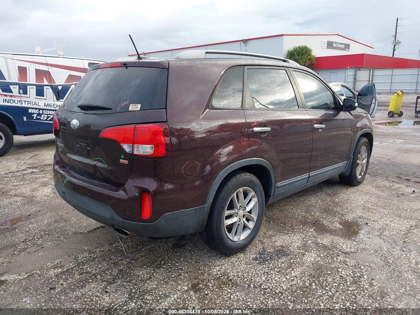 Vin: 5xykt3a63fg567584, lot: 46804678, kia sorento lx 20154