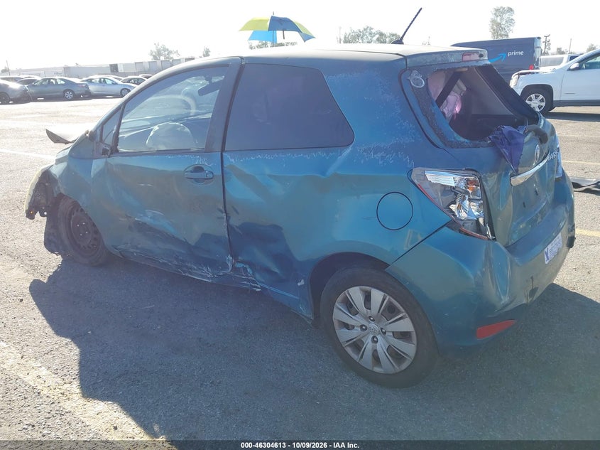 Vin: jtdjtud31dd565217, lot: 46804812, toyota yaris l 20133