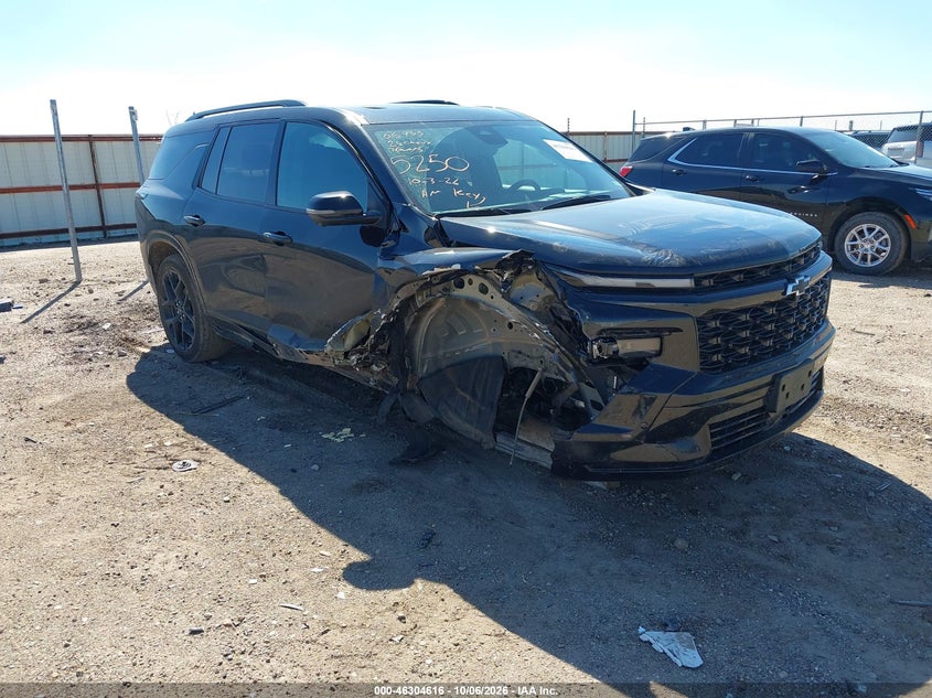 Vin: 1gnerlrs0sj265250, lot: 46804815, chevrolet traverse fwd rs 20251