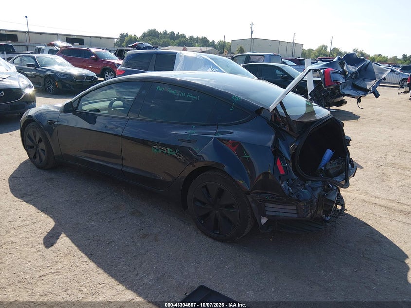 Vin: 5yj3e1ea2rf762363, lot: 46804866, tesla model 3 long range dual motor rear-wheel drive/rear-wheel drive 20243