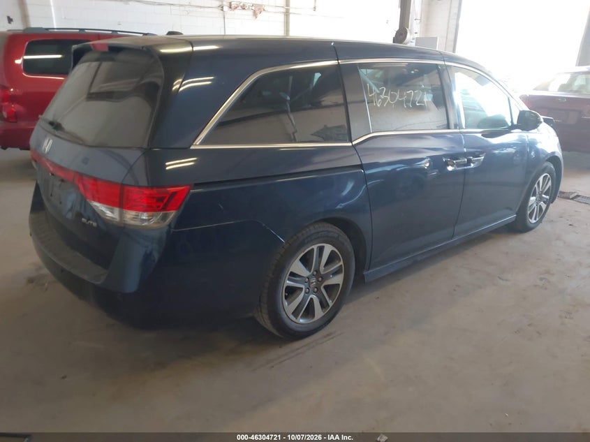Vin: 5fnrl5h99eb077120, lot: 46804920, honda odyssey touring/touring elite 20144