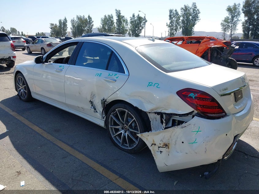 Vin: wddug8db0ja415358, lot: 46805012, mercedes-benz s 560 20183