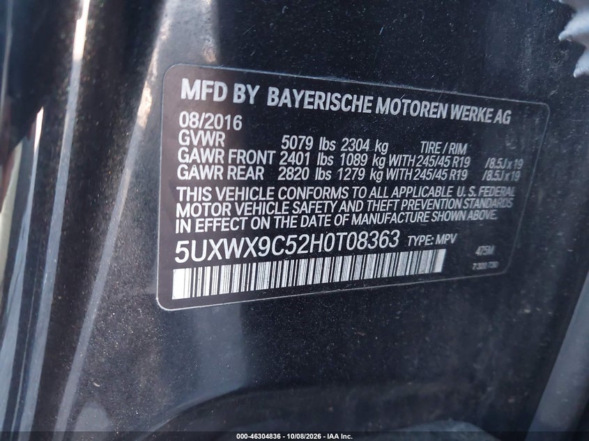 2017 BMW X3 XDRIVE28I · Фото 9