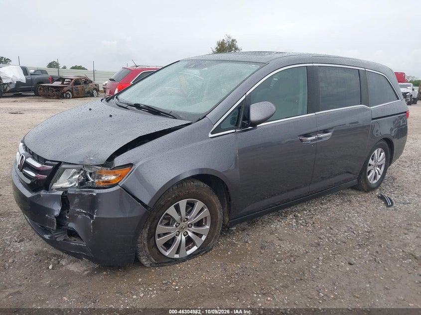 Vin: 5fnrl5h62eb015628, lot: 46805181, honda odyssey ex-l 20142