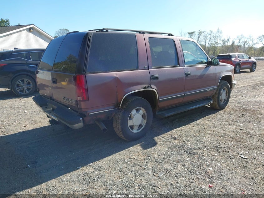 CHEVROLET TAHOE 1996 VIN 1GNEK13R3TJ420812