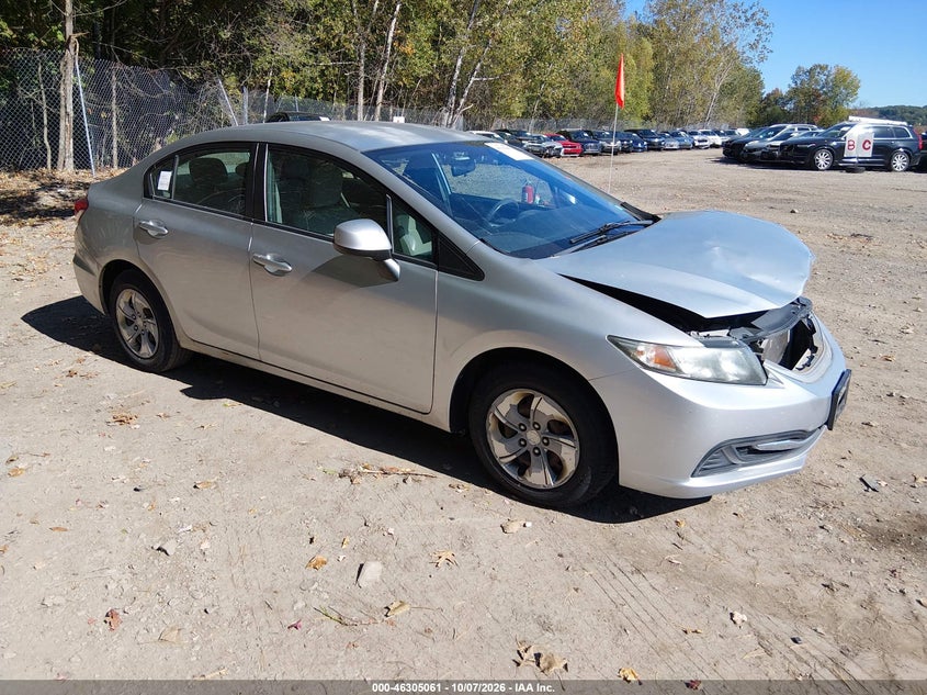 Vin: 2hgfb2f5xdh559691, lot: 46805260, honda civic lx 20131