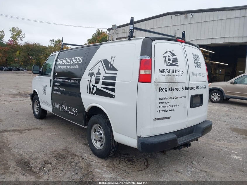 Vin: 1gcwgfcg3d1179474, lot: 46805263, chevrolet express 2500 work van 20133