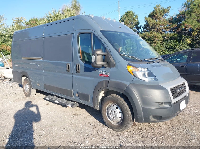 Vin: 3c6urvjg6le124714, lot: 46805580, ram promaster 3500 cargo van high roof 159 wb ext 2020 img_1
