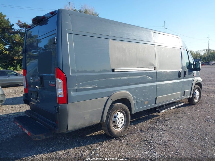 Vin: 3c6urvjg6le124714, lot: 46805580, ram promaster 3500 cargo van high roof 159 wb ext 20204