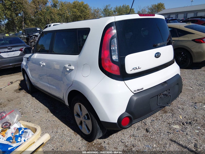 Vin: kndjn2a29f7125287, lot: 46805607, kia soul 20153