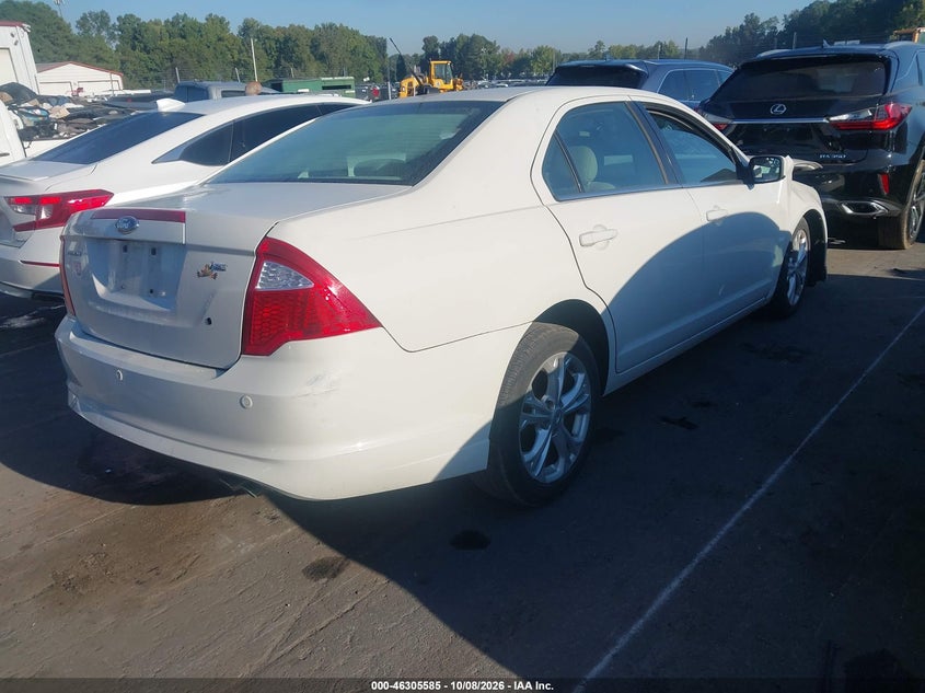 Vin: 3fahp0ha0cr337788, lot: 46805784, ford fusion se 20124